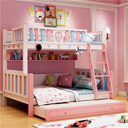 เตียง 2 ชั้น 4 ฟุต DREAM CAR KID PREMIER 0084.7 สีชมพู/ฟ้า/ขาว_2