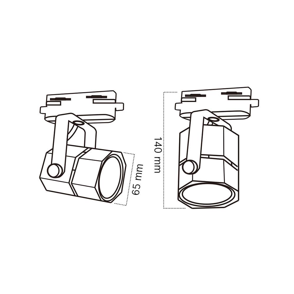 แทรคไลท์ ติดราง GU5.3 SHINING SF-OCTA สีขาว