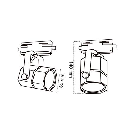 แทรคไลท์ ติดราง GU5.3 SHINING SF-OCTA สีขาว_7