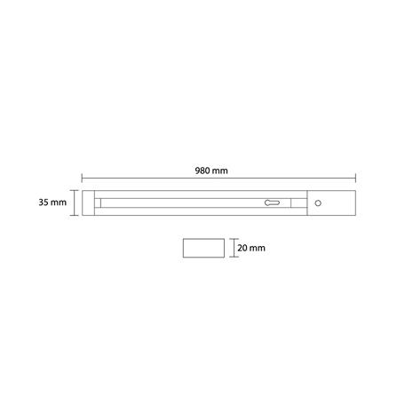 รางไฟแทรคไลท์ SHINING SF-TRK-RAIL-2 สีขาว 1 เมตร_3