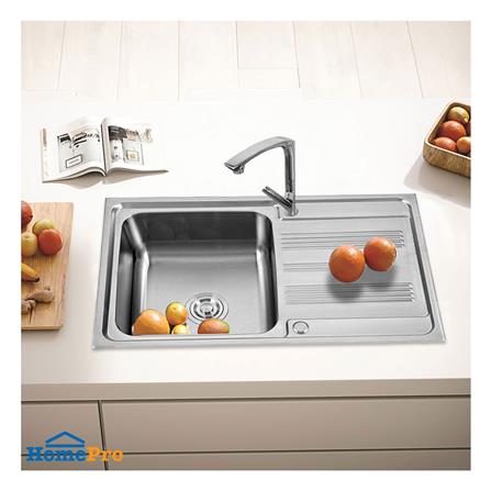 ซิงค์ฝัง 1 หลุม 1 ที่พัก AXIA COMO80 สีเงิน_2