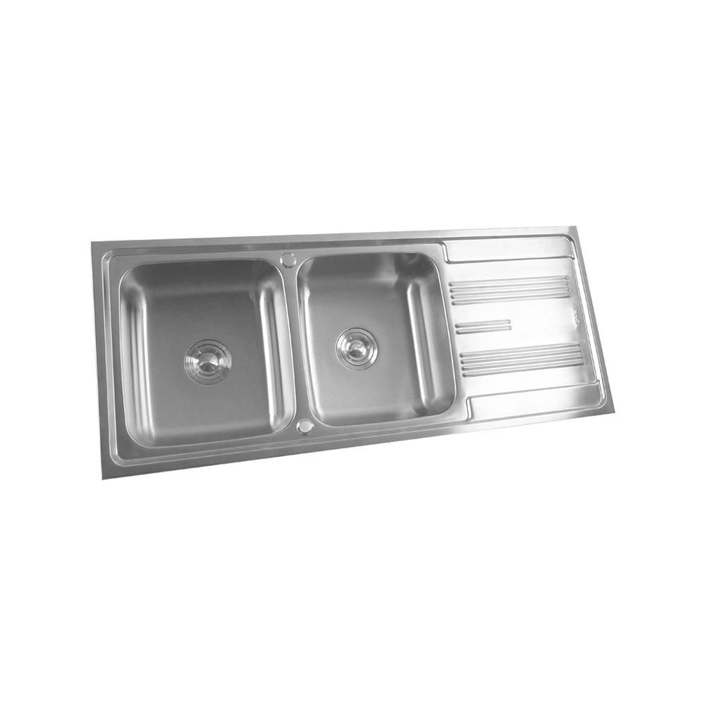 ซิงค์ฝัง 2 หลุม 1 ที่พัก AXIA COMO120 สีเงิน