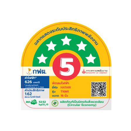 พัดลมตั้งโต๊ะ 16 นิ้ว HATARI T16M1 สีเขียว_2