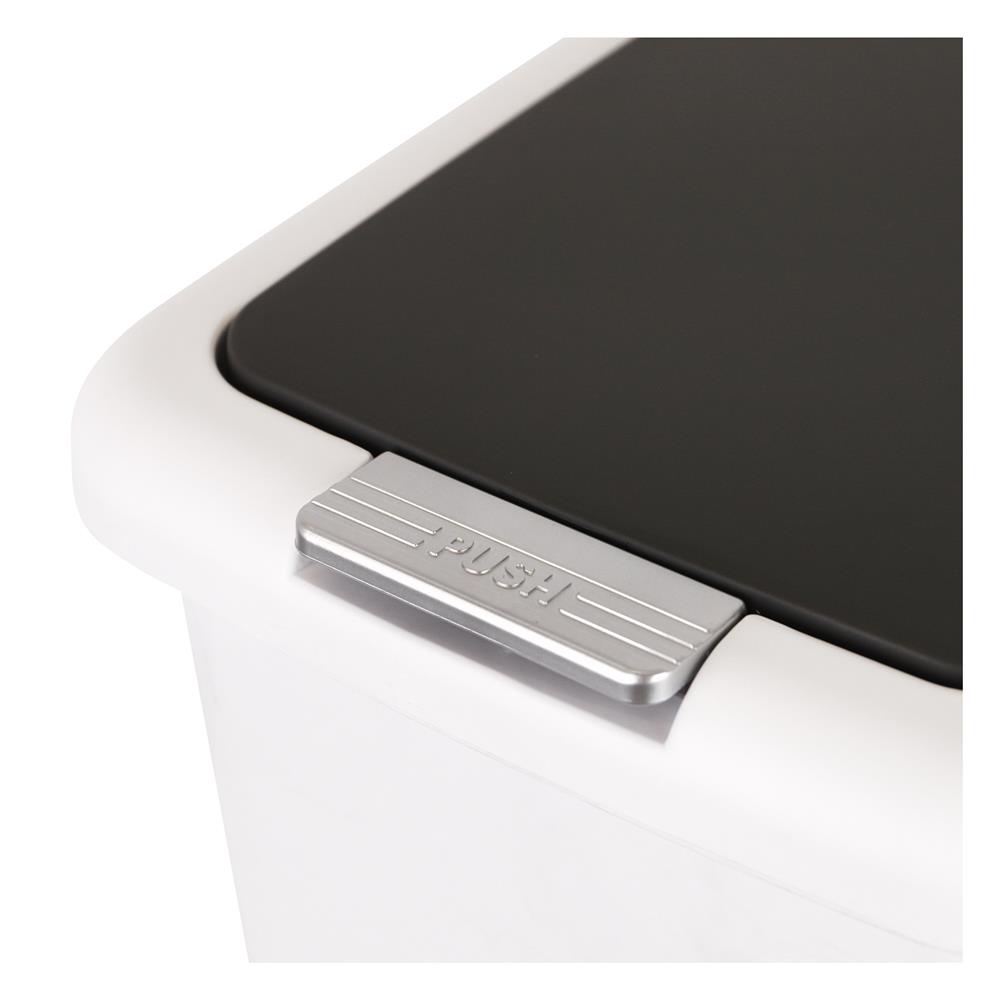 ถังขยะเหยียบเหลี่ยม ACCO COCO 20 ลิตร สีขาว/เทา