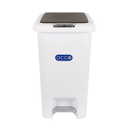 ถังขยะเหยียบเหลี่ยม ACCO COCO 20 ลิตร สีขาว/เทา_1