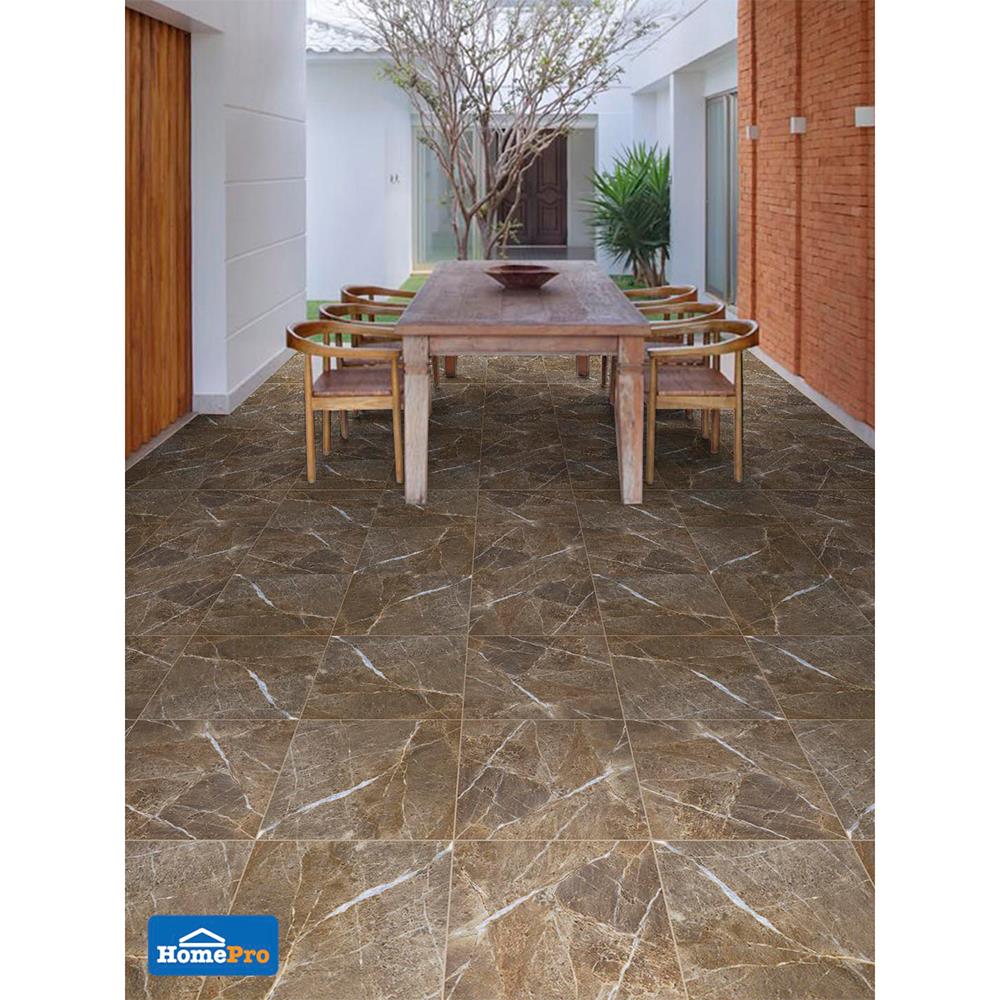 กระเบื้องพื้น 16x16 นิ้ว TARA เดฟิน่า สโตน น้ำตาล PM 0.96M2