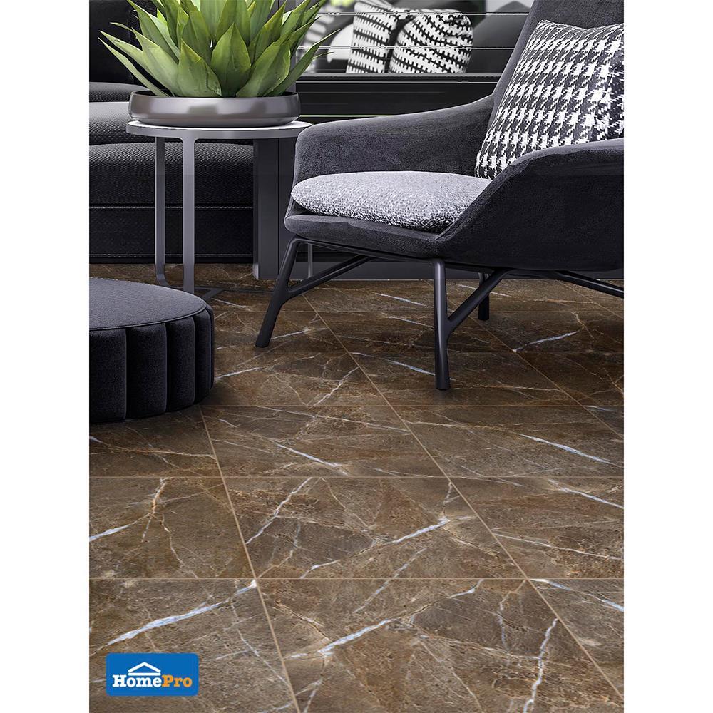 กระเบื้องพื้น 16x16 นิ้ว TARA เดฟิน่า สโตน น้ำตาล PM 0.96M2