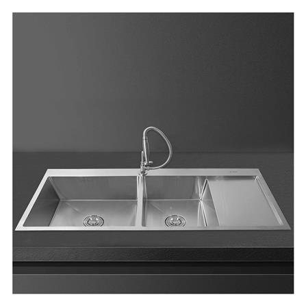 ซิงค์ฝัง 2 หลุม 1 ที่พัก AXIA TRITON 12051  สีเงิน_1