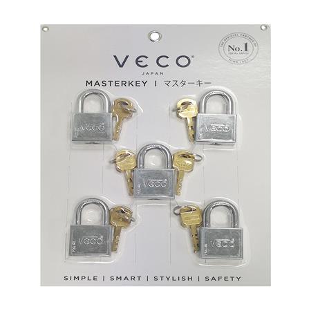 กุญแจคีย์อะไลท์ VECO 3PDS-PDL 40 มม. สีโครเมียม แพ็ก 4 ชิ้น_0