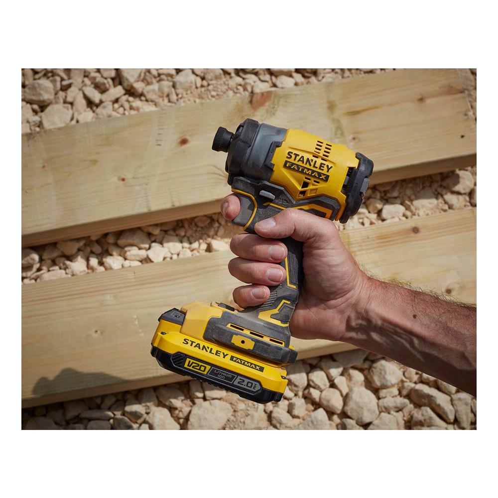 สว่านไขควงไร้สาย (พร้อมแบตเตอรี่) STANLEY SBI810D2K-B1 20 โวลต์