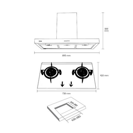 เตาฝัง+เครื่องดูดควัน RINNAI RB27HS+RHC95AT-SSVR_4