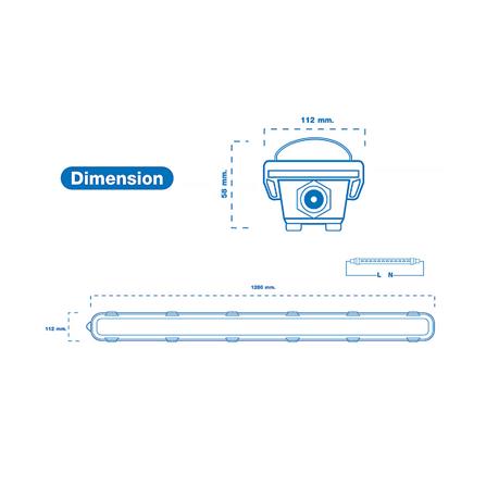 โคมกันฝน RACER QSHIELD 2x1200 IP65_8