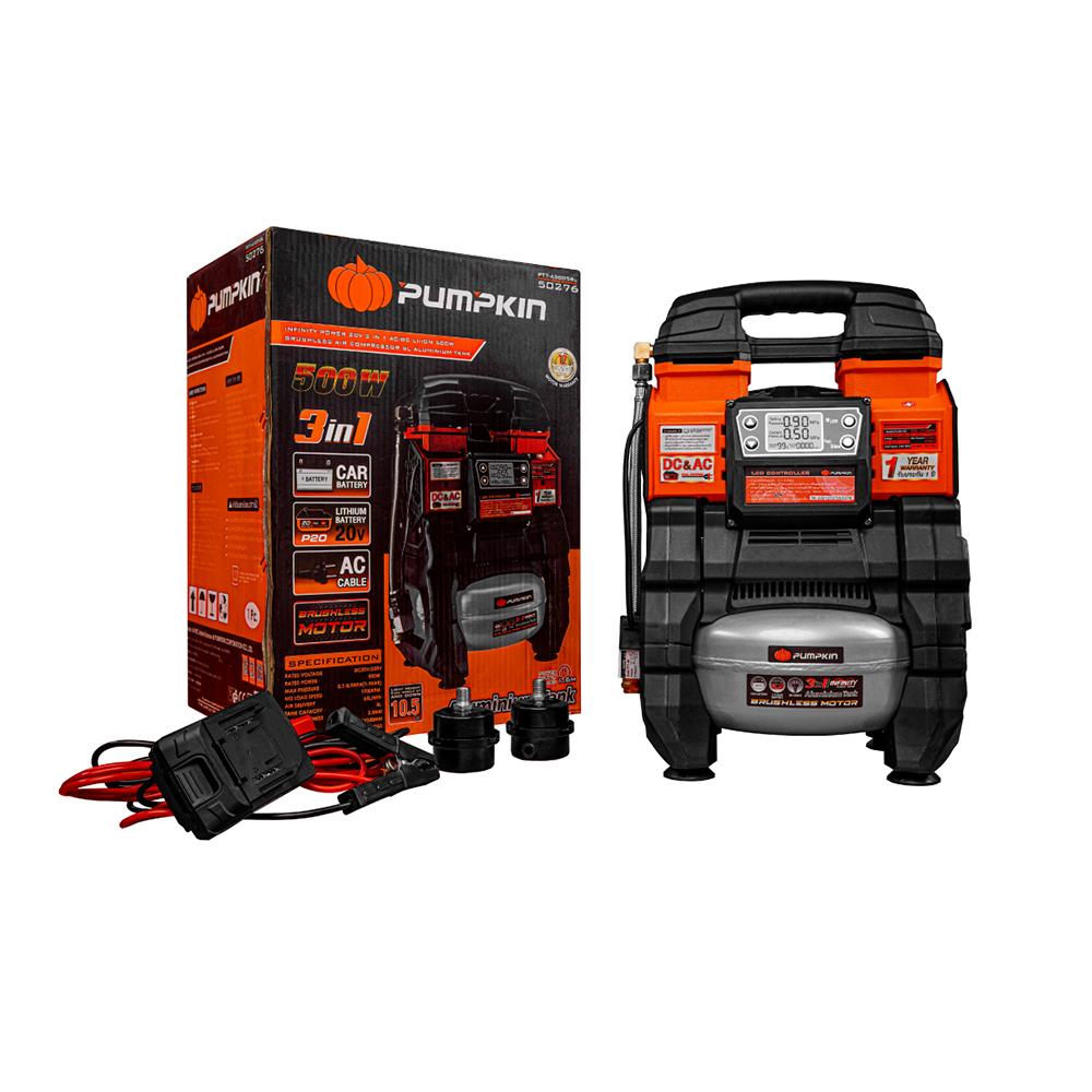 ปั๊มลมอเนกประสงค์ไร้สาย (เฉพาะตัวเครื่อง) PUMPKIN INFINITY POWER 3IN1 5 ลิตร 20 โวลต์