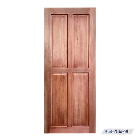 ประตูไม้เนื้อแข็ง&nbsp;AZLE&nbsp;4 ฟักตั้ง 80X200 ซม. ไม่เจาะลูกบิด