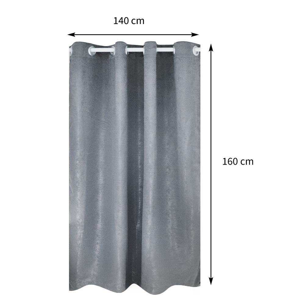 ผ้าม่าน EYELET ME LIVING RIGA UV 140X160 ซม. สีเทา