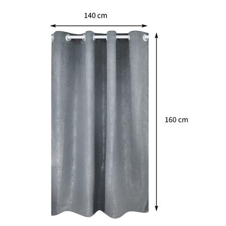 ผ้าม่าน EYELET ME LIVING RIGA UV 140X160 ซม. สีเทา_5