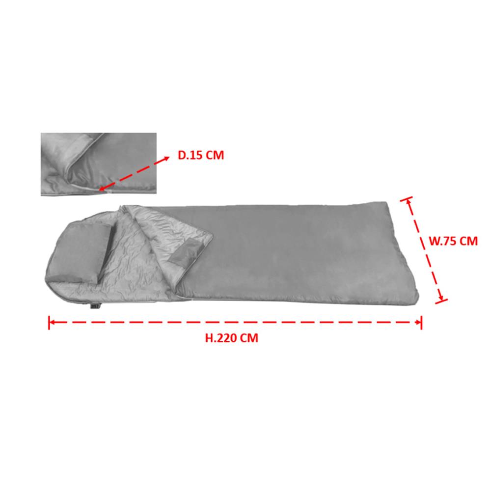 ถุงนอน EQNOX ENVI 15 GR สีเขียว/เทา