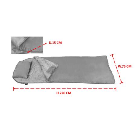 ถุงนอน EQNOX ENVI 15 GR สีเขียว/เทา_2