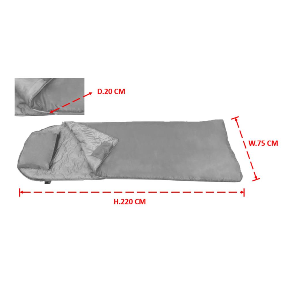ถุงนอน EQNOX ENVI 20 GR สีเขียว/เทา