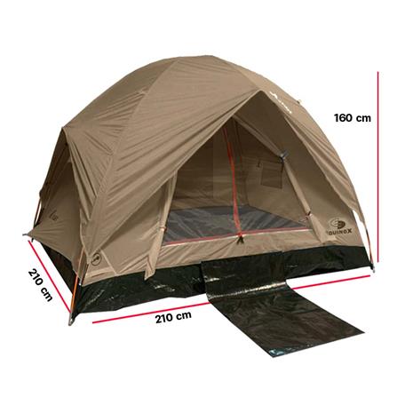 เต็นท์สำหรับ 3-4 คน EQNOX ECO DOME MK II 3 สีน้ำตาล_3