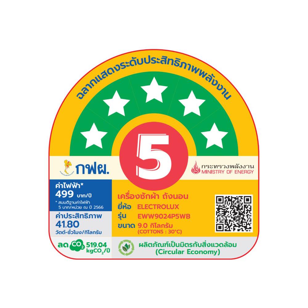 เครื่องซักอบ ELECTROLUX EWW9024P5WB 9/6 กก. อินเวอร์เตอร์+ขาตั้ง