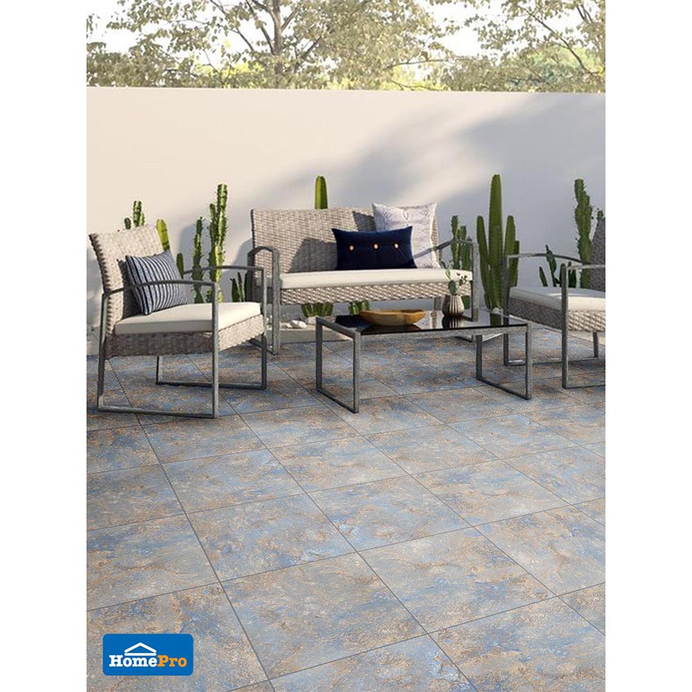 กระเบื้องพื้นพอร์ซเลน  16x16 นิ้ว COTTO เมลาซโซ่ ฟ้า ExC PM 0.96M2