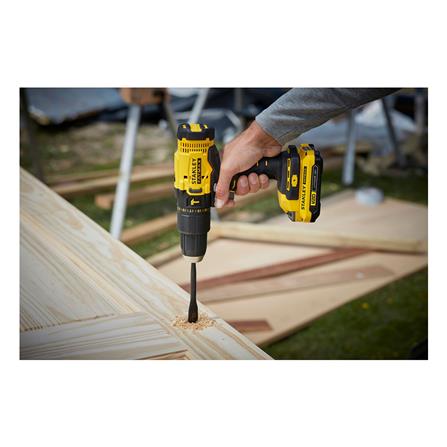 สว่านกระแทกไร้สาย (พร้อมแบตเตอรี่) STANLEY SCD711D2KA-B1 20 โวลต์_4