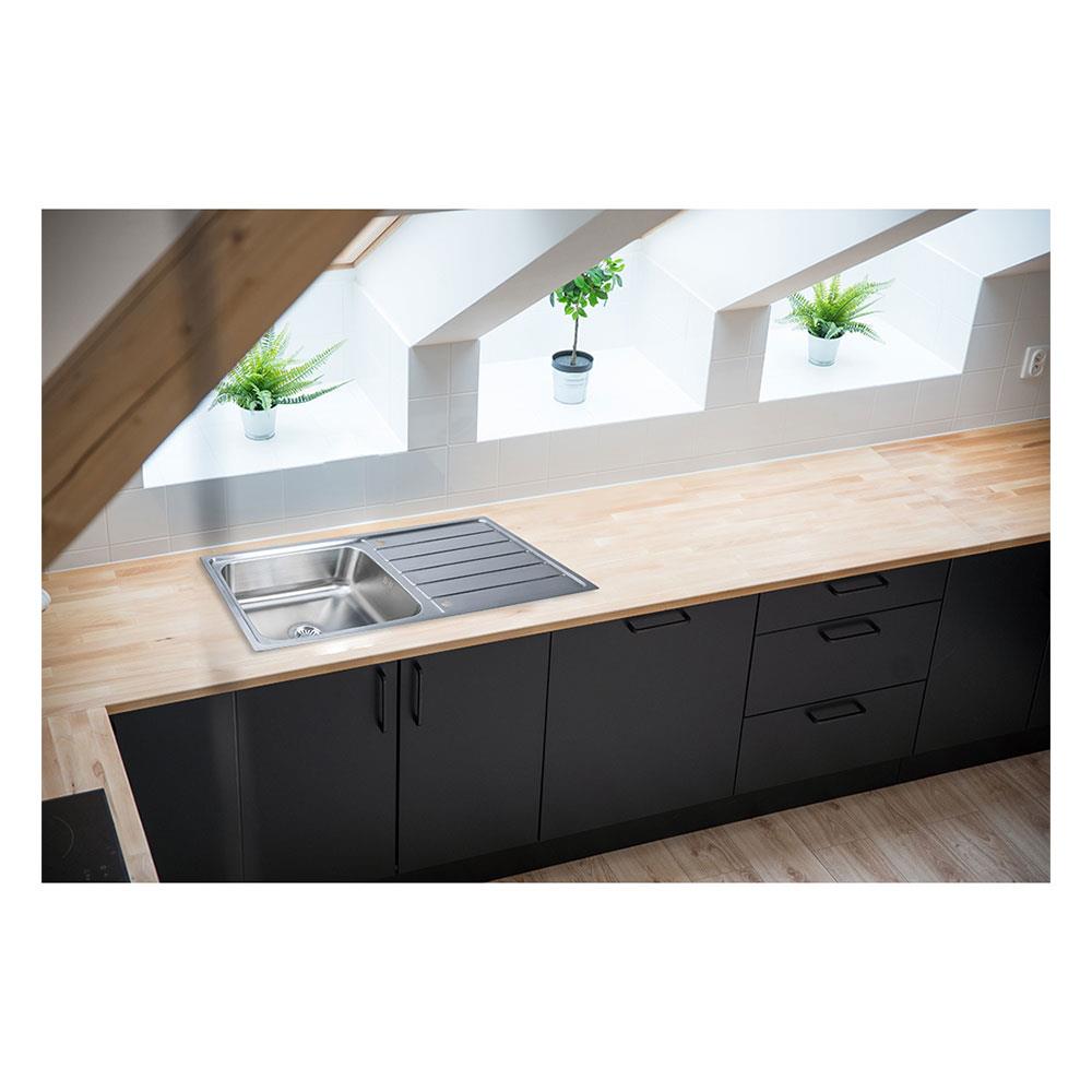 ซิงค์ฝัง 1 หลุม 1 ที่พัก HAFELE ECONO 495.39.422 สีเงิน