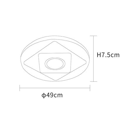 ไฟเพดาน LED CARINI ZY360-1 19 นิ้ว 55 วัตต์ DAYLIGHT/COOL WHITE/WARM WHITE สีขาว_9
