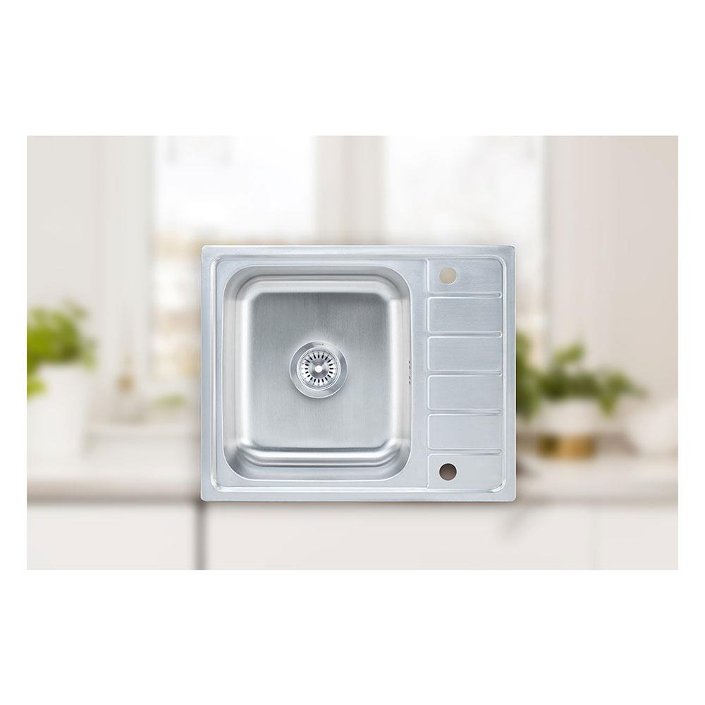 ซิงค์ฝัง 1 หลุม 1 ที่พัก HAFELE ECONO 495.39.420 สีเงิน