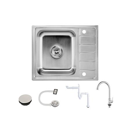 ซิงค์ฝัง 1 หลุม 1 ที่พัก HAFELE ECONO 495.39.420 สีเงิน