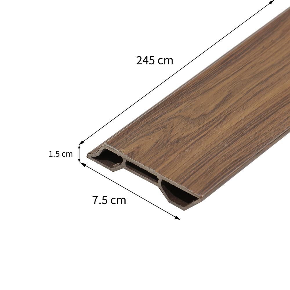 บัวพื้น WPC CROBERN 7.5X245X1.5 ซม. สีวอลนัท