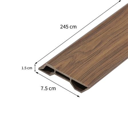 บัวพื้น WPC CROBERN 7.5X245X1.5 ซม. สีวอลนัท_4