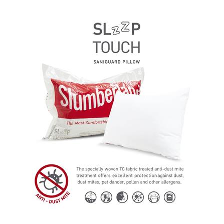 หมอนหนุน ใยสังเคราะห์ SLUMBERLAND SLZZP TOUCH 64x40x16 ซม. สีขาว_2