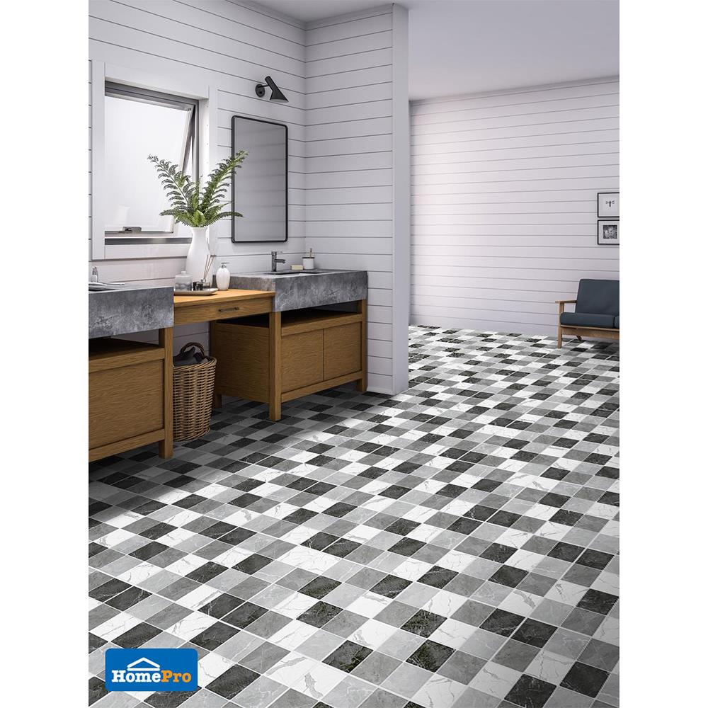 กระเบื้องพื้นพอร์ซเลน  16x16 นิ้ว COTTO คาเนลลี มิกซ์ คัลเลอร์ฟูล ExC PM 0.96M2