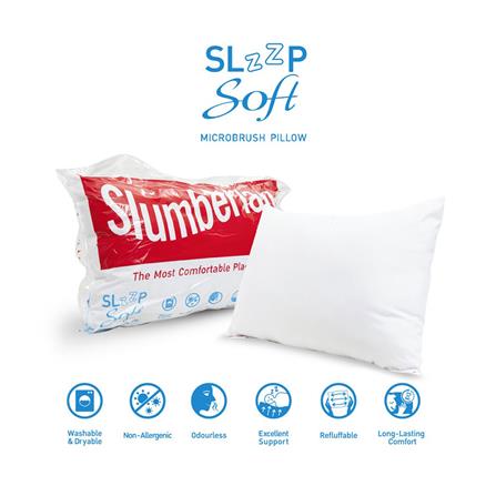 หมอนหนุน ใยสังเคราะห์ SLUMBERLAND SLZZP SOFT 64x40x16 ซม. สีขาว_2