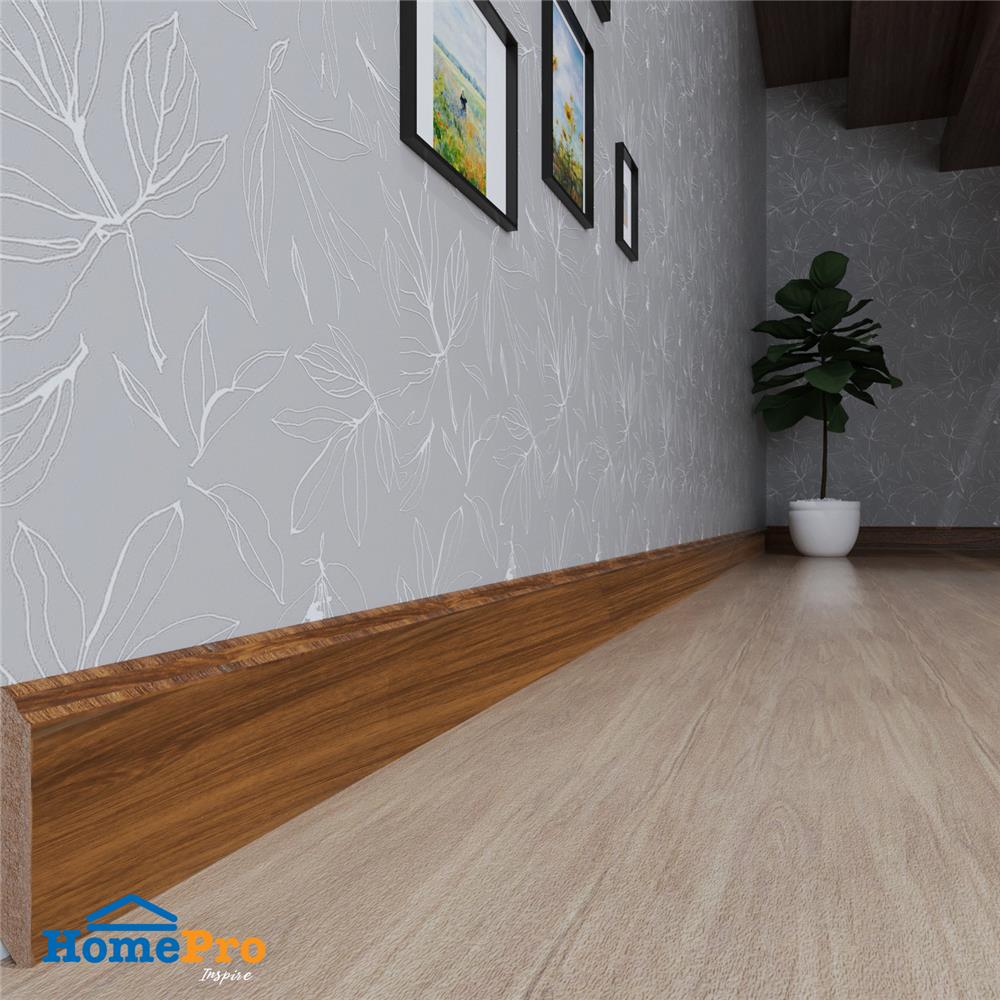 บัวพื้น WPC CROBERN 7.5X245X1.5 ซม. สีสัก