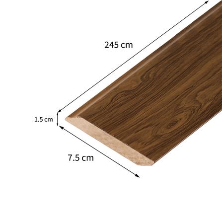 บัวพื้น WPC CROBERN 7.5X245X1.5 ซม. สีสัก_5