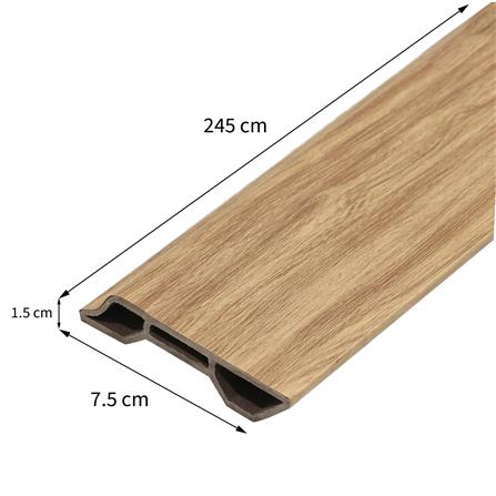 บัวพื้น WPC CROBERN 7.5X245X1.5 ซม. สีโอ๊ค_4