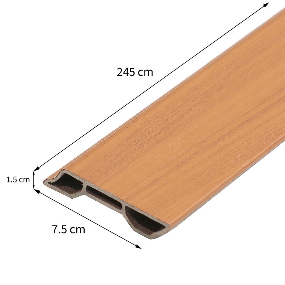 บัวพื้น WPC CROBERN 7.5X245X1.5 ซม. สีเชอร์รี่