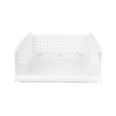 ตะกร้าผ้าเหลี่ยมซ้อนพับได้ PLIM 5070 S สีขาว_1