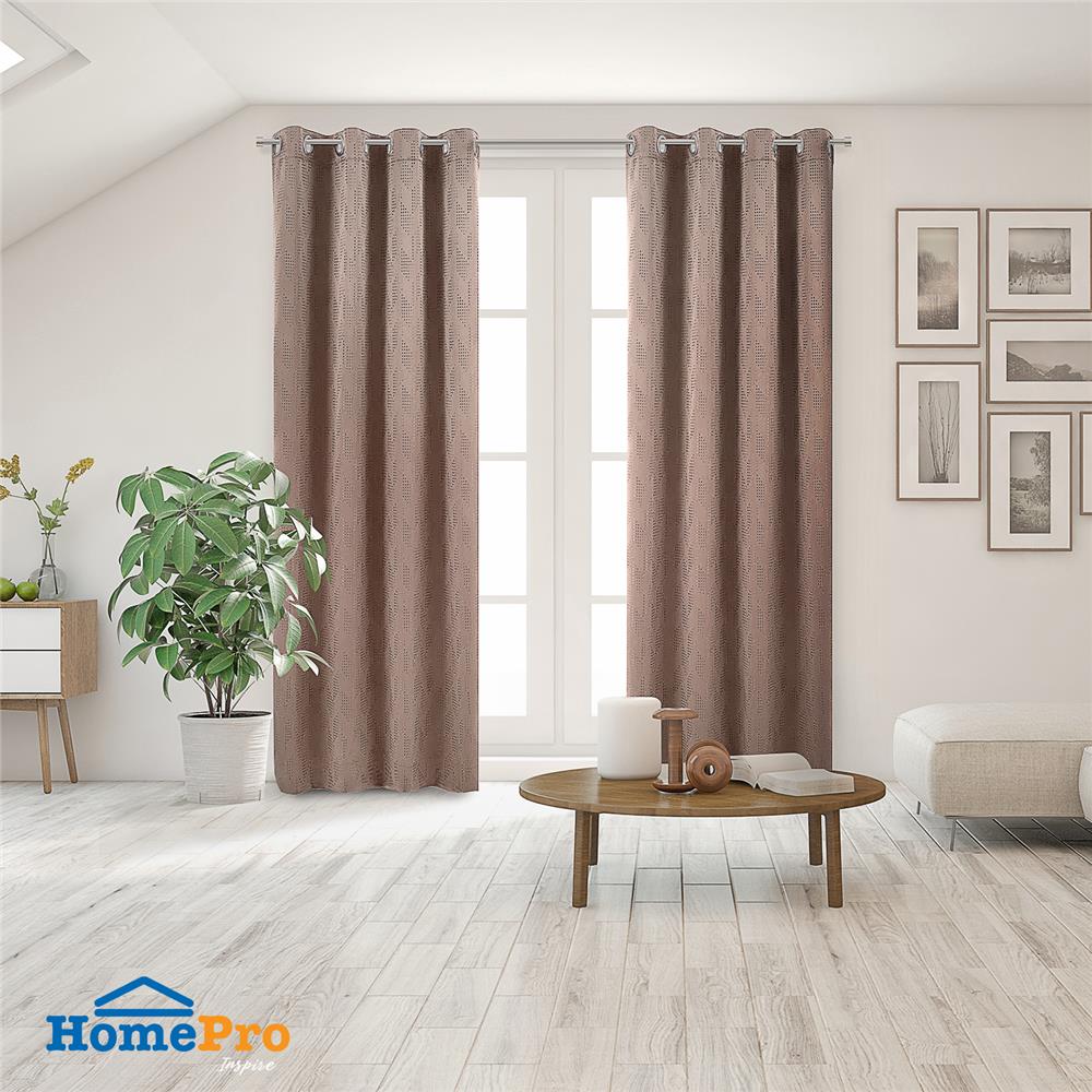 ผ้าม่าน EYELET HOME LIVING STYLE PICCOLA UV 145x220 ซม. สีน้ำตาล