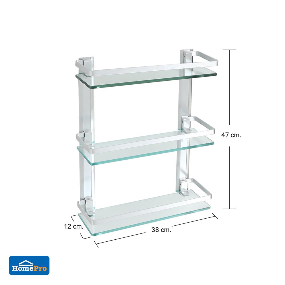 ชั้นกระจกติดผนัง 3 ชั้น MOYA LX-B8012