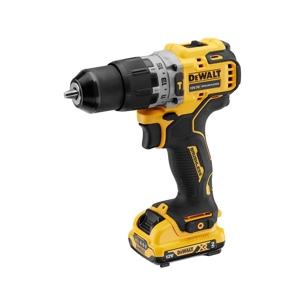 สว่านกระแทกไร้สาย (พร้อมแบตเตอรี่) DEWALT DCD706D2A-B1 12 โวลต์