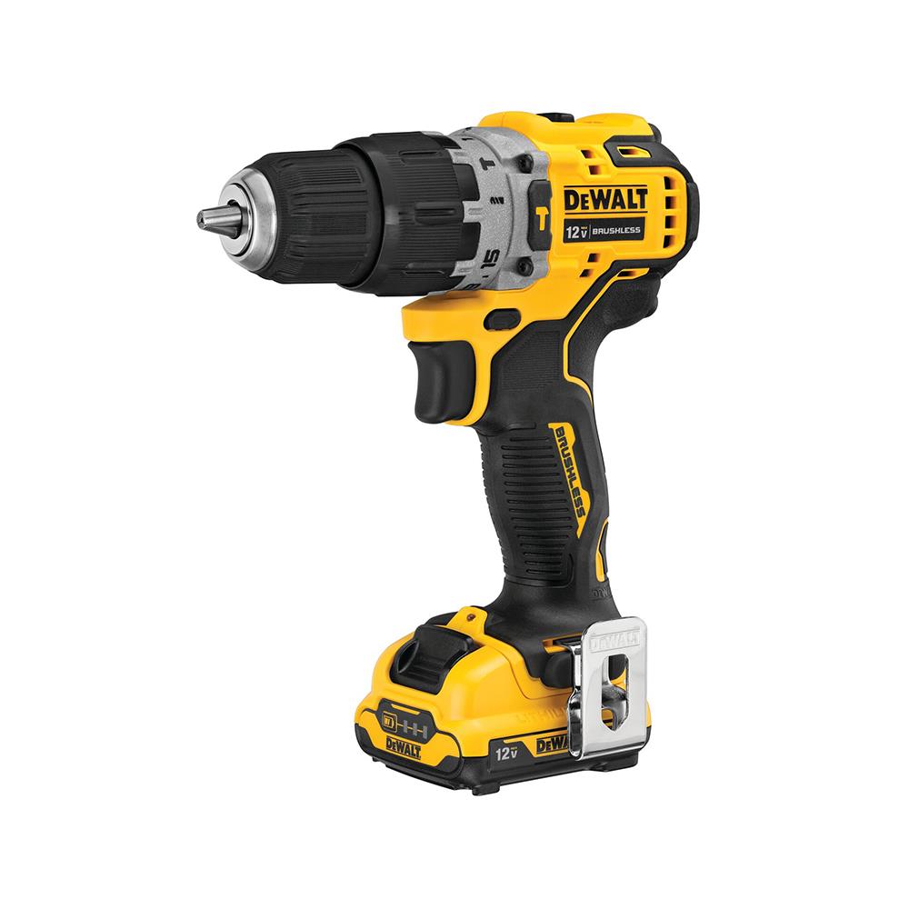 สว่านกระแทกไร้สาย (พร้อมแบตเตอรี่) DEWALT DCD706D2A-B1 12 โวลต์