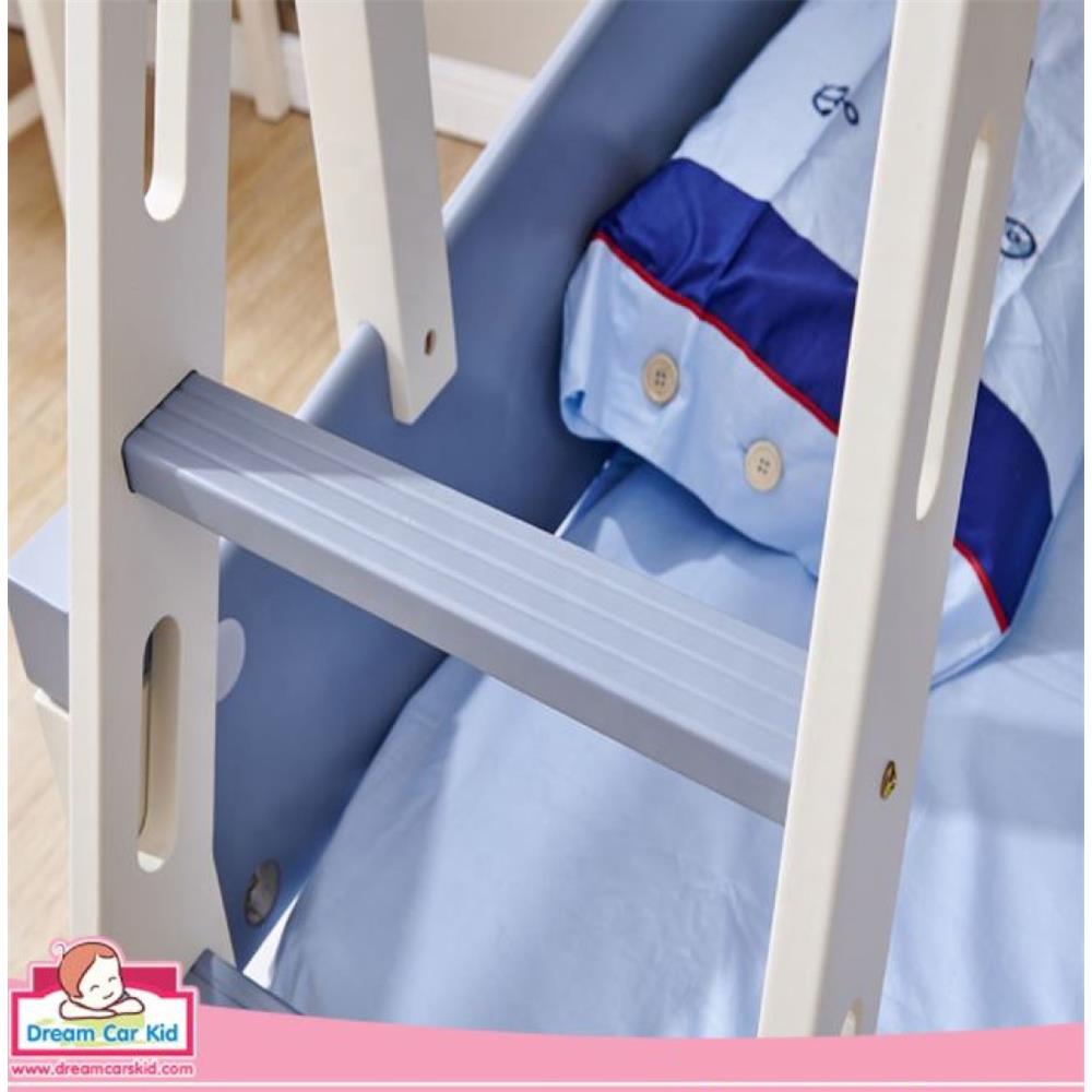 เตียง 2 ชั้นและบันได DREAM CAR KID FOOTBALL CLUB 911-4 สีขาว/เทา
