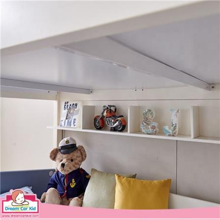 เตียง 2 ชั้นและบันได DREAM CAR KID FOOTBALL CLUB 911-4 สีขาว/เทา_7