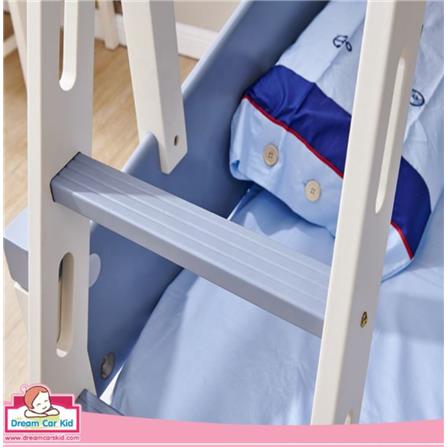 เตียง 2 ชั้นและบันได DREAM CAR KID FOOTBALL CLUB 911-4 สีขาว/เทา_9