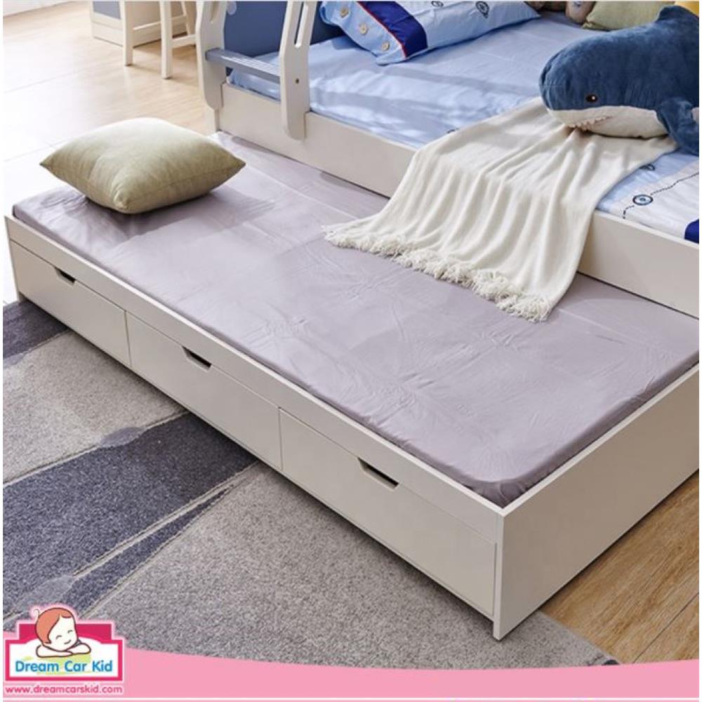 เตียง 2 ชั้นและบันได DREAM CAR KID FOOTBALL CLUB 911-5 สีขาว/เทา