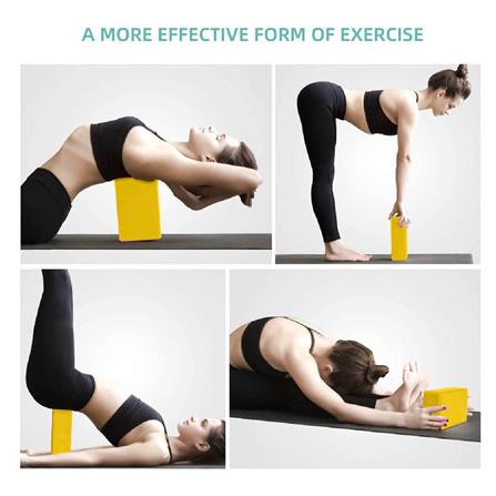 บล็อคโยคะ EVA Q ABSOLUTE สีเหลือง_3